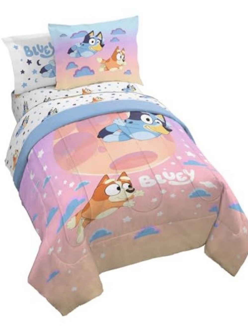 Kids Pink Cartoon Comforter Set